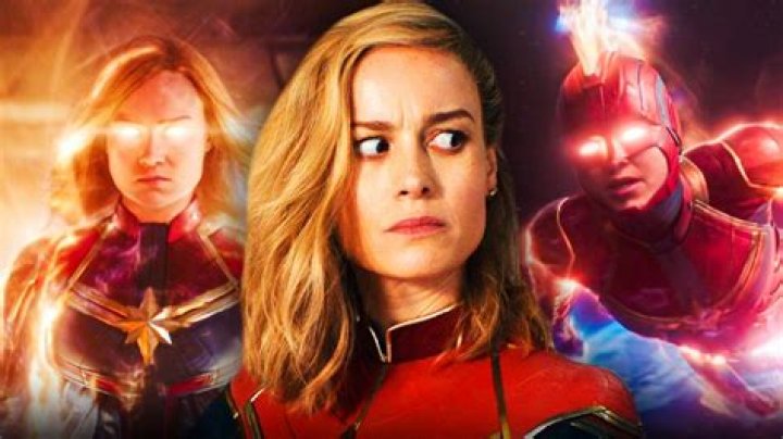 Captain Marvel (Brie Larson) blasts through the air in 'The Marvels'