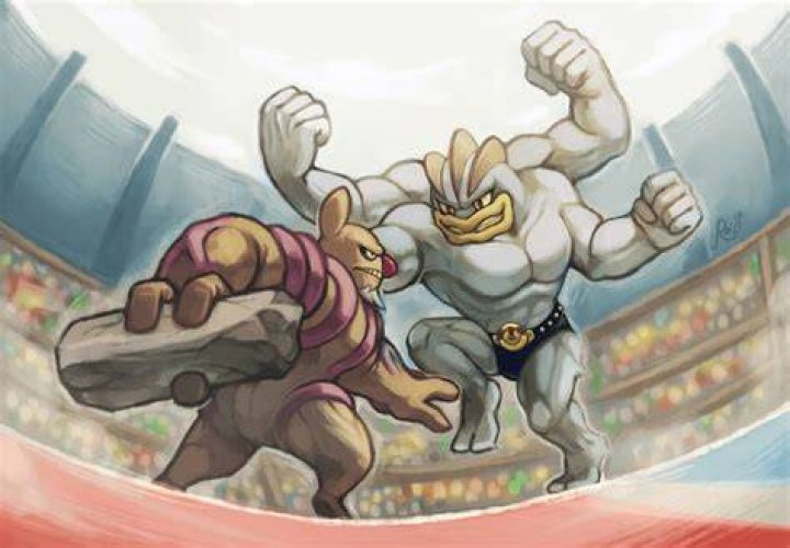 Conkeldurr posing in a stadium.