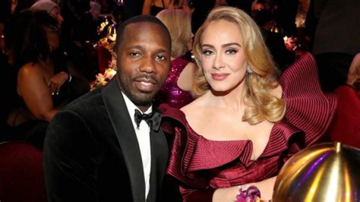 (L-R) Adele and Rich Paul attend the 2022 NBA All-Star Game at Rocket Mortgage Fieldhouse on February 20, 2022 in Cleveland, Ohio. 
