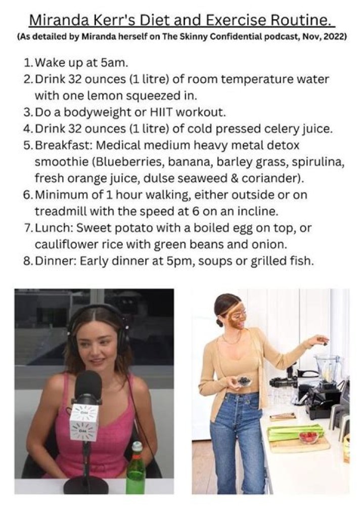 Miranda Raison Diet Plan